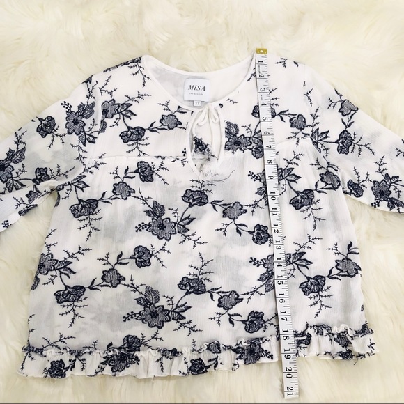 Misa Los Angeles Aleks Embroidered Top Size XS - Picture 6 of 9